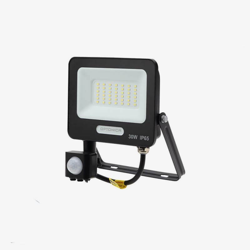 Crni LED reflektor 30W 2700 lm s PIR senzorom pokreta