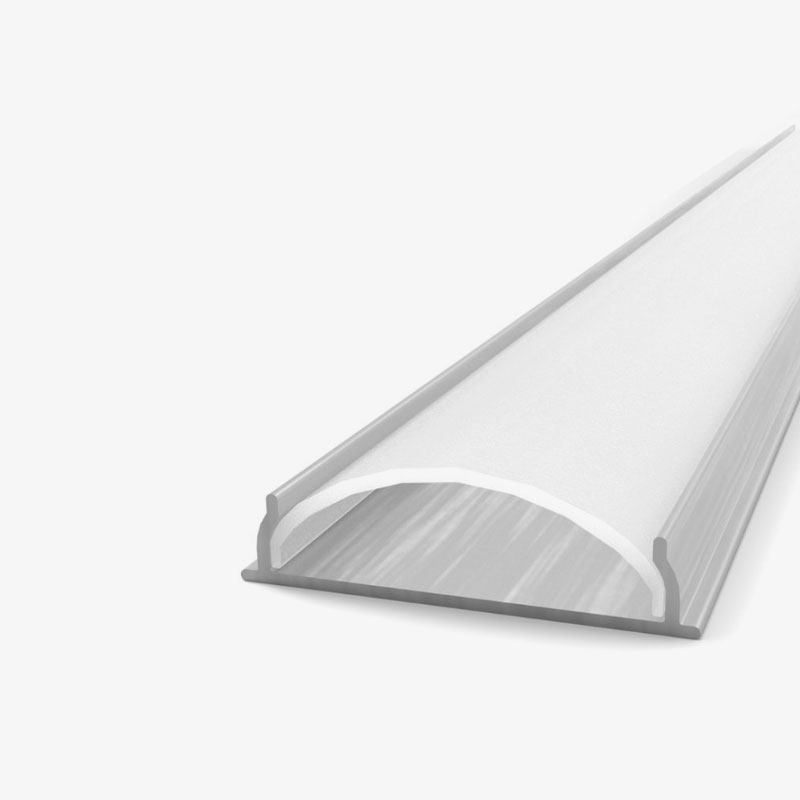 Nadgradni aluminijski profil za LED traku opalno bijeli difuzor 18.0 x 6.0 mm