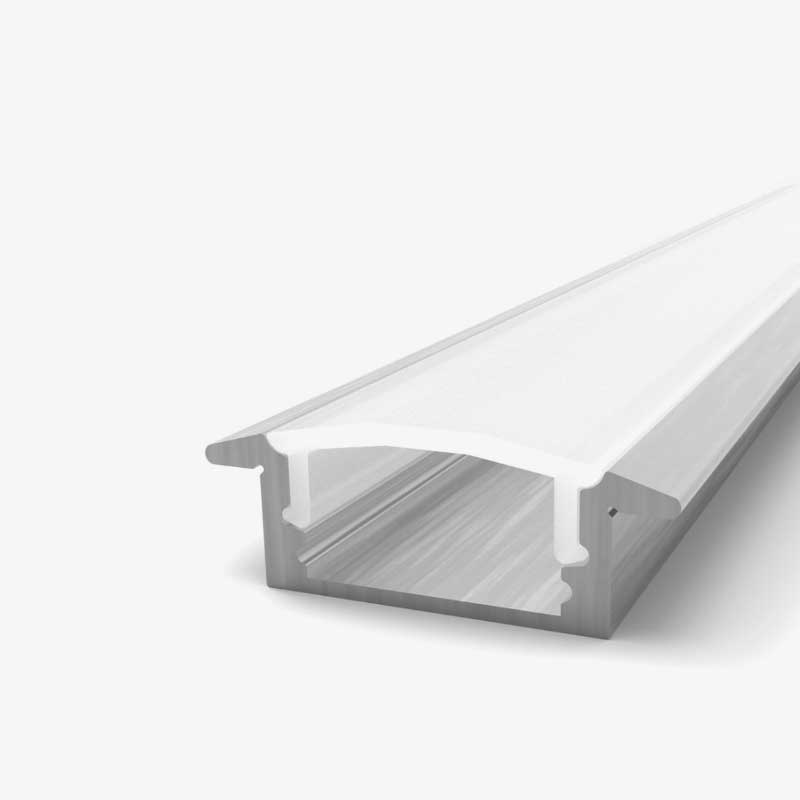 Ugradbeni aluminijski profil za LED traku opalno bijeli difuzor 16.8x7 mm