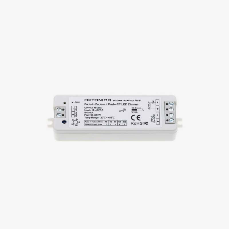 Zonski kontroler za jednobojnu LED traku s funkcijom postepenog dimanja 12-48 V DC