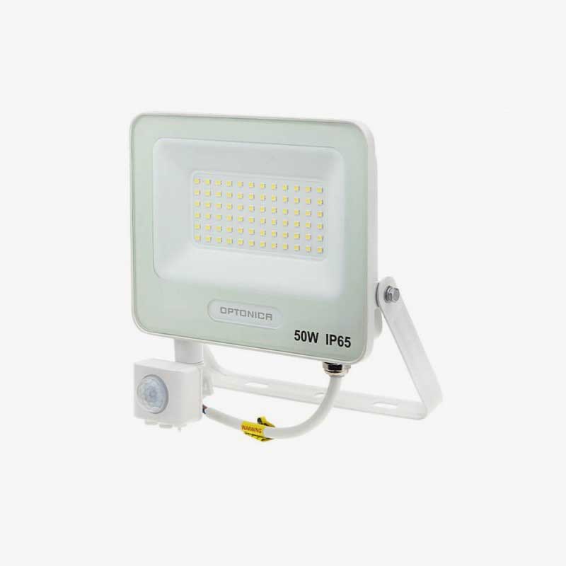 Bijeli LED reflektor 50W 4500 lm s PIR senzorom pokreta