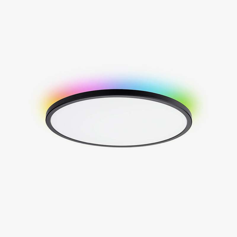 Crna stropna nadgradna okrugla LED svjetiljka 32W pozadinsko RGB osvjetljenje daljinski upravljač